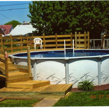 ABOVE GROUND POOL DECKS AND LANDSCAPE