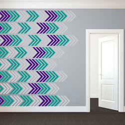 Chevron Stripes Arrow Wall Pattern - Wall Decals