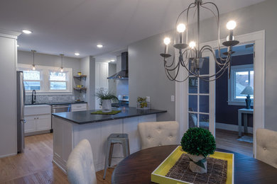 Example of a transitional kitchen design in Grand Rapids