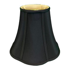 Royal Designs Bottom Outside Scallop Bell Lamp Shade, Black, 7x14x11.5