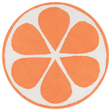 Novogratz by Orange Orange Kitchen Mat 3'x3' Round