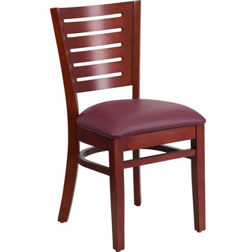 Wood Restaurant Chair, Burgundy
