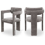 Meridian Furniture - Brenda Upholstered Dining Chair, Grey, Chenille Fabric, Set of 2 - Indulge in the allure of the Grey Chenille Fabric Brenda Dining Chair by Meridian Furniture. Its captivating design and luxurious finish elevate any space with effortless elegance. Crafted with precision and durability in mind, this stunning piece becomes the focal point of gatherings, fostering moments of connection and warmth. Embrace sophistication and style with the Brenda Dining Chair, a testament to exquisite taste and timeless beauty.