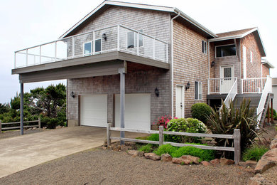 Inspiration for a coastal exterior home remodel in Portland