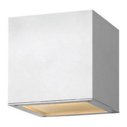 Hinkley - Kube Satin White Two-Light LED Outdoor Wall Light - Outdoor Wall Lights And Sconces