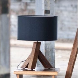 Unysyn Elm Table Lamp- Black Shade - Table Lamps