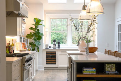Beach style kitchen photo in New York