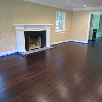 Manhasset Munsey Park home - Red Mahogany stain and Bona Traffic HD Satin!