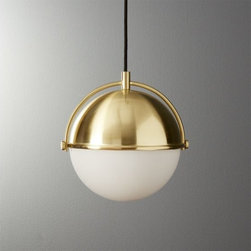 Globe Small Brass Pendant Light | CB2 - Pendant Lighting