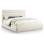 Meridian Furniture - Adam Upholstered Bed, Cream, King, Boucle Fabric - Indulge in the allure of the Cream Boucle Fabric Adam King Bed by Meridian Furniture. Its captivating design and luxurious Cream Boucle Fabric elevate any space with effortless elegance. Crafted with precision and durability in mind, this stunning piece becomes the focal point of gatherings, fostering moments of connection and warmth. Embrace sophistication and style with the Adam King Bed, a testament to exquisite taste and timeless beauty.