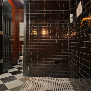 Black & White Checkered Bathroom Remodel