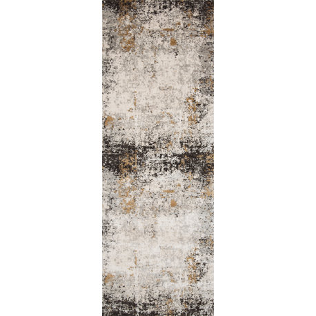 Loloi Rugs ALC-02 Area Rug, Granite/Gold, 2'8"x4'