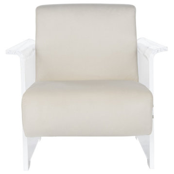 Neena Acrylic Club Chair, Cream