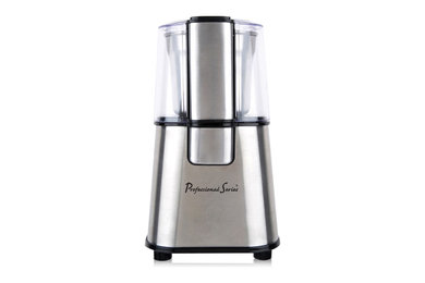 Coffee Grinder With Stainless Steel Body, Blade, and Reservoir, 200 Watt