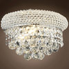 Bagel Design 2 Light 12" Chrome Wall Sconce With Clear European Crystals
