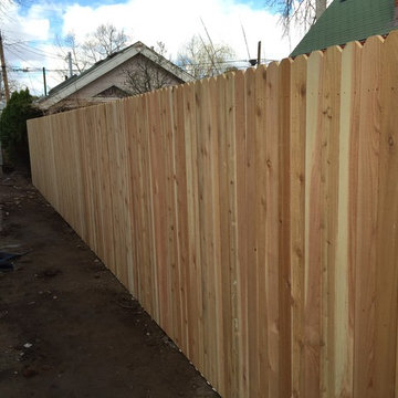 Basic cedar dog eared fences