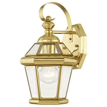 Livex Lighting 2061 Georgetown 1 Light Outdoor Wall Sconce - Polished Brass