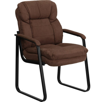 Brown Microfiber Side Chair GO-1156-BN-GG