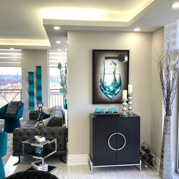 LIVING ROOM TRANSFORMATION WITH MEDIA WALL