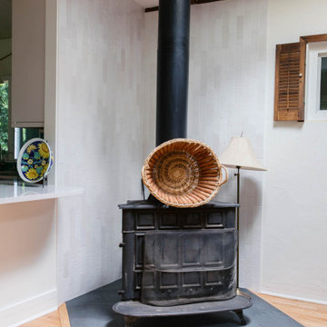 Opening a 1956 Kitchen with Wood Stove, Custom Hood, & Mid-century character