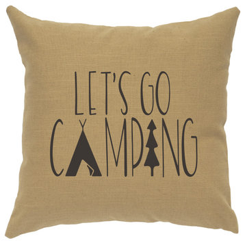 Image Pillow 16x16 Go Camping Linen Straw
