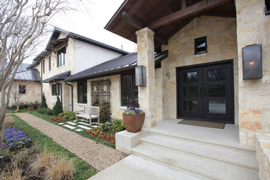 Example of a minimalist exterior home design in Dallas