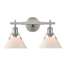 Orwell 2-Light Bath Vanity, Opal Glass Shade
