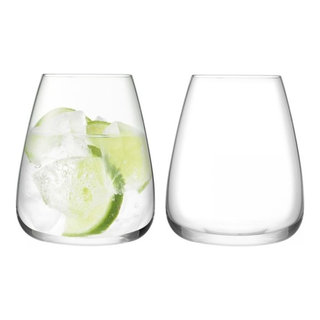 LSA International Wine Culture Stemless Wine Glass Set of 2