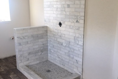 El Dorado Hills - Modern Marble shower and floor tile