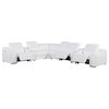 Marco-8-Piece, 3-Power Reclining Italian Leather Sectional, White