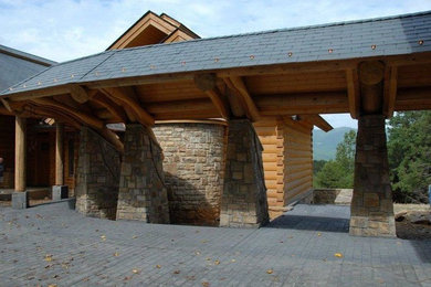 Example of a mountain style home design design in Other