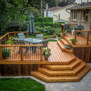 Perfect home living extension - two tiered cedar deck