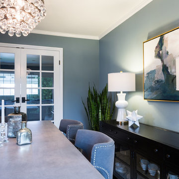 Transitional Glamour Dining Room
