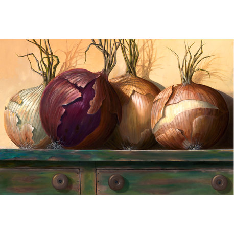 "Onions" Canvas Painting by H. Hargrove, 30"x24"