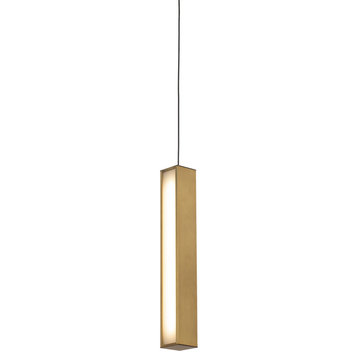Chaos LED Pendant in Aged Brass