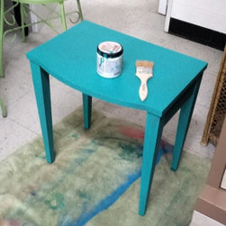Painted Table in Teal Blue - Side Tables And End Tables