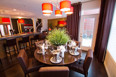 Modern dining room in Calgary.