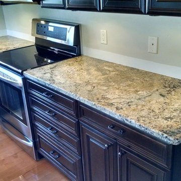 Wittenberg Log Home Kitchen Update - Sagebrush Granite Tops
