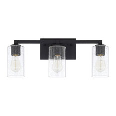 Capital Lighting Ravenwood 3 Light Vanity, Black Iron