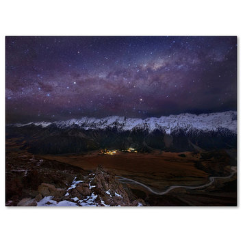 Yan Zhang 'Beyond The Plains Touching The Sky' Canvas Art, 47x35