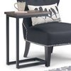 Simpli Home Skyler Contemporary End Table in Walnut and Black