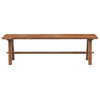 Bedford 59" Bench "A" Base, Brushed Brown