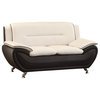 Oreo Black and Beige Living Room Collection, Loveseat