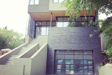 Contemporary exterior home idea in Calgary