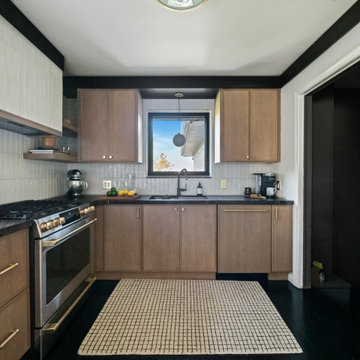 Dark, Dramatic, and Delightfully Functional: A Small Kitchen Reimagined