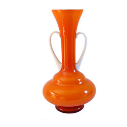 EMPOLI ORANGE TWO-TONE VASE - Vases