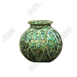 SEA GREEN MARBLE FLOWER POT - Home Accessories & Decor