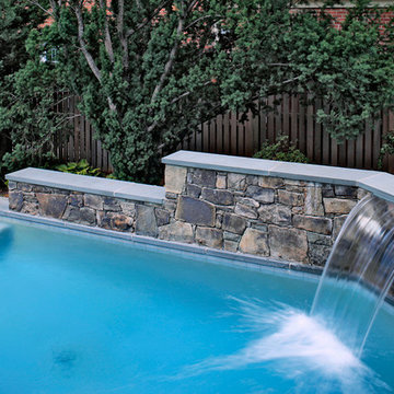 Neighbor's Pool and Rain Garden