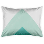 DDCG - Turquoise Pattern Standard Pillow Sham - Complete the look of your bedroom with the Turquoise Pattern Standard Pillow Sham. This fun pillow sham features a turquoise, teal and white geometric design that will add style and comfort to your bedroom. Pair with the Turquoise Pattern Duvet Cover to complete the set, items sold separately.