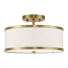 Livex Lighting Antique Brass 2-Light Ceiling Mount